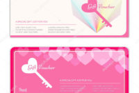 Love And Sweet Theme Gift Certificate, Voucher, Gift Card With Love Certificate Templates