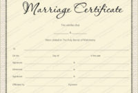 Marriage Certificate Template 22+ Editable (For Word Intended For Fascinating Marriage Certificate Editable Templates