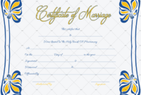 Marriage Certificate Template 22+ Editable (For Word Regarding Marriage Certificate Editable Templates