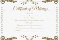 Marriage Certificate Template 22+ Editable (For Word With Regard To Marriage Certificate Editable Templates