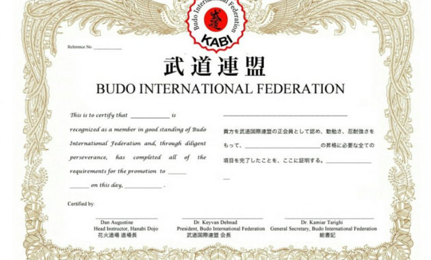 Martial Arts Certificate Template In 2020 | Certificate Throughout Free Art Certificate Templates