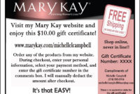 Mary Kay Cosmetics Website Gift Cards | Mary Kay Gifts Intended For Fresh Mary Kay Gift Certificate Template