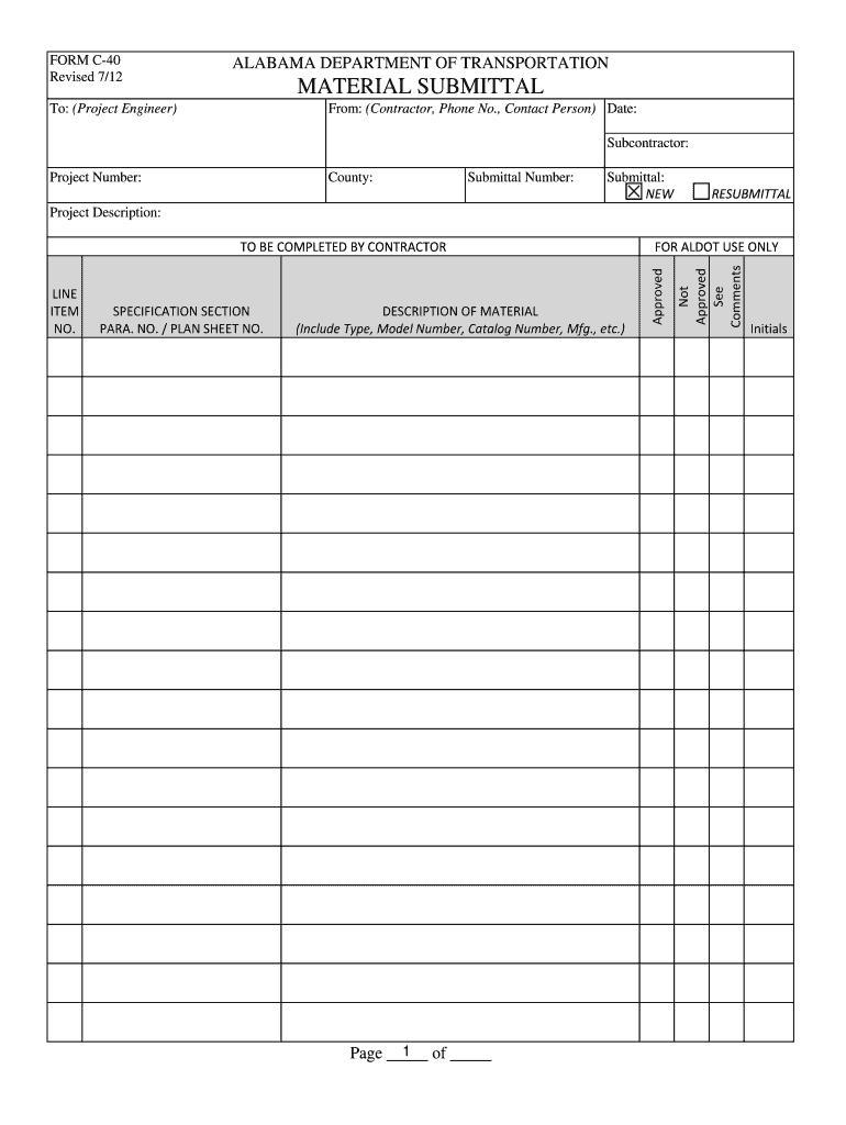 Material Submittal Form Fill Online, Printable, Fillable With Submittal Log Template Excel