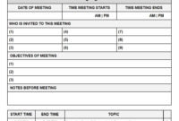 Meeting Agenda Template Throughout Template For An Agenda For A Meeting