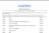 Meeting Agenda Template Word | Template Business In Meeting Agenda Template Word Free