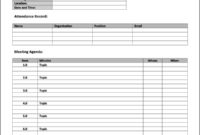 Meeting Minutes Template | An Easy To Use Meeting Minutes In Agenda Template With Attendees