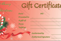 Merry Christmas Gift Certificate Template Inside New Christmas Gift Certificate Template Free Download