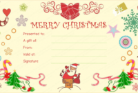 Merry Christmas Gift Certificate Templates For Fascinating Merry Christmas Gift Certificate Templates