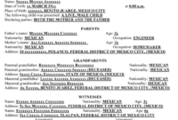 Mexican Birth Certificate Translation Template (1 For Free Mexican Marriage Certificate Translation Template