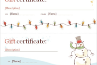 Microsoft Certificate Template. Blank Gift Certificate Throughout New Christmas Gift Certificate Template Free Download