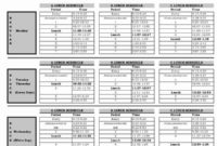 Middle School Schedule Template Fresh 14 Lunch Schedule For Middle School Agenda Template