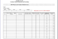 Mileage Log Template For Self Employed Template : Resume Regarding Self Employed Mileage Log Template