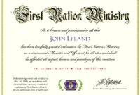 Minister Ordination Certificate (Pdf Copy Only) | Wedding With Regard To Fascinating Certificate Of Ordination Template