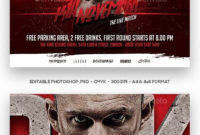 Mma Boxing Flyer Template | Photoshop Flyer Template With Regard To Amazing Boxing Certificate Template