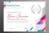 Modern Certificate Award Template Design Download Free Throughout Fascinating Professional Award Certificate Template