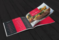 Modern Food Restaurant Menu Brochure / Bi Fold Template On Pertaining To Bi Fold Menu Template
