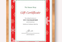 Modern Holiday Gift Certificate Template Word (Doc Inside Amazing Indesign Gift Certificate Template