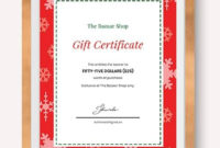 Modern Holiday Gift Certificate Template Word (Doc Within Amazing Indesign Gift Certificate Template