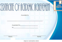 Modern Math Achievement Award Certificate Template Free With Math Achievement Certificate Printable