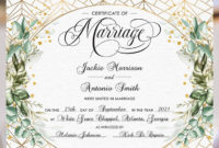 Modern Wedding Certificate, Printable Certificate Of Inside Fantastic Wedding Gift Certificate Template