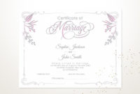 Modern Wedding Certificate, Printable Certificate Of Regarding Fantastic Marriage Certificate Editable Template