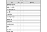 Monthly Vehicle Inspection Checklist Fill Online Throughout Vehicle Inspection Log Template