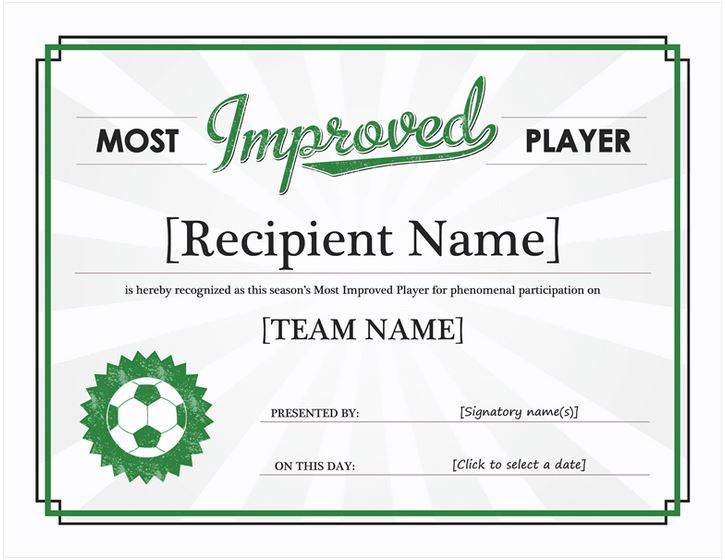 Most Improved Player | Most Improved Player Certificate With Amazing Rugby League Certificate Templates
