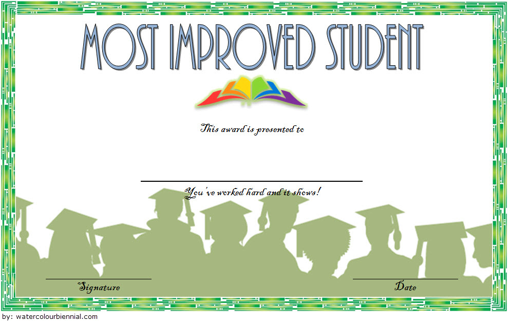 Most Improved Student Certificate: 10+ Template Designs Free For Outstanding Student Leadership Certificate Template Free