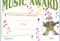 Musical Notes Award Certificate Template | Awards Intended For Fantastic Piano Certificate Template Free Printable