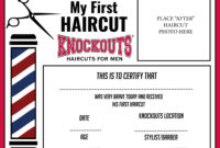 My First Haircut Certificate Intended For First Haircut Certificate
