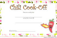 New Chili Cook Off Certificate Templates Amazing For Simple Chili Cook Off Award Certificate Template Free