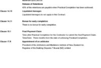 Nzia Standard Construction Contract Pdf Free Download In With Regard To Jct Practical Completion Certificate Template