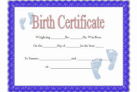 Official Birth Certificate Template Beautiful Sample Blank Intended For Rabbit Birth Certificate Template Free 2019 Designs