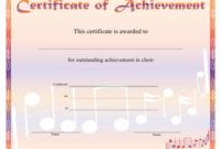 Orange Choir Certificate Of Achievement Template Download For Free Choir Certificate Template