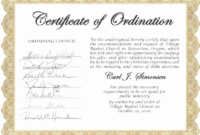 Ordination Certificate Templates (3) Templates Example Inside Ordination Certificate Templates