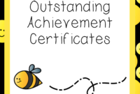 Outstanding Achievement Certificates Smiley Theme Mash.ie Within Free Outstanding Achievement Certificate