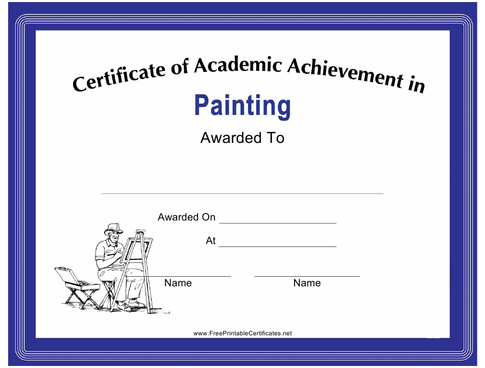 Painting Academic Achievement Certificate Template With Academic Achievement Certificate Template