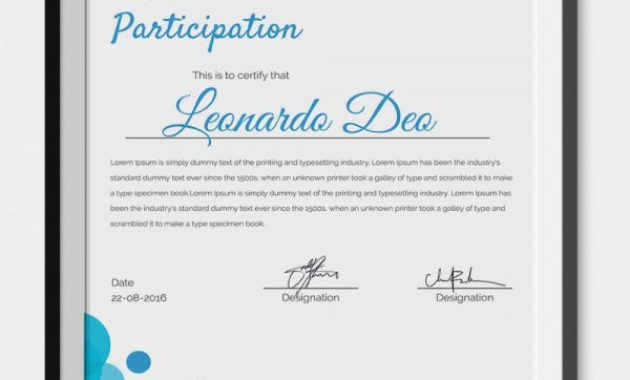 Participation Certificate Template 14+ Free Word, Pdf With Regard To Simple Participation Certificate Templates Free Download
