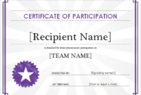 Participation Certificate Templates Free Download 7 Throughout Free Certification Of Participation Free Template