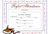 Perfect Attendance Certificate Download A Free Template Inside Printable Perfect Attendance Certificate Template