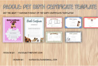 Pet Birth Certificate Template Free (7+ Editable Designs) Pertaining To Amazing Kitten Birth Certificate Template