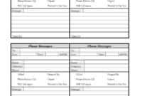 Phone Message Template 6 Free Templates In Pdf, Word Throughout Voicemail Log Template