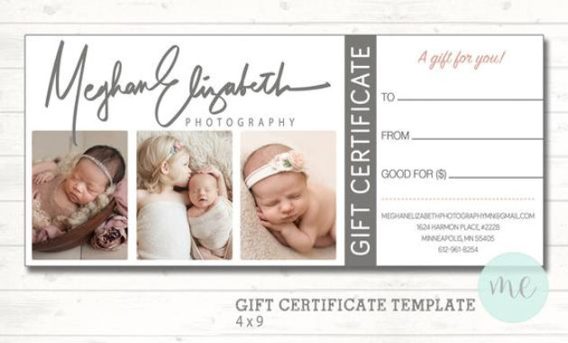 Photographer Gift Certificate Template. Gift Card. Gift | Etsy Pertaining To Photoshoot Gift Certificate Template
