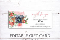 Photography Gift Certificate Template Free ~ Addictionary Within Fantastic Printable Photography Gift Certificate Template