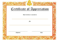 Pin On Appreciation Certificate Templates Free Pertaining To Downloadable Certificate Of Recognition Templates
