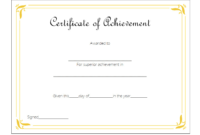 Pin On Certificate Of Achievement Printable Free Intended For Fresh Word Certificate Of Achievement Template