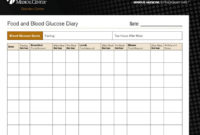 Pin On Diabetic Recipes For Glucose Monitoring Log Template