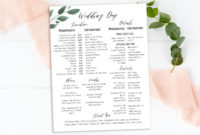 Pin On Greenery Wedding Theme Intended For Bridal Shower Agenda Template
