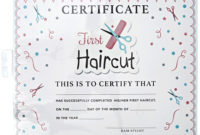 Pin On Haircut Throughout Amazing First Haircut Certificate