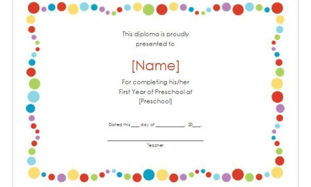 Pin On In The Classroom With Regard To 7 Free Editable Pre K Graduation Certificates Word Pdf